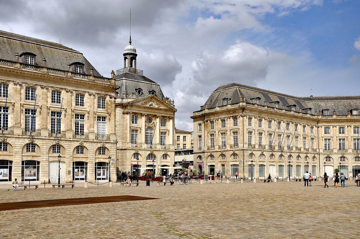 La place de la Bourse et le miroir d'eau à Bordeaux